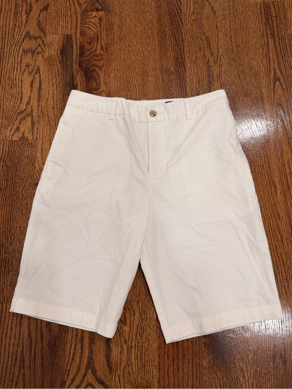 Polo by Ralph Lauren Off-White Cotton Flat Front Shorts